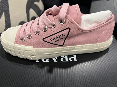 prada sneakers women pink|Prada high top sneakers women's.